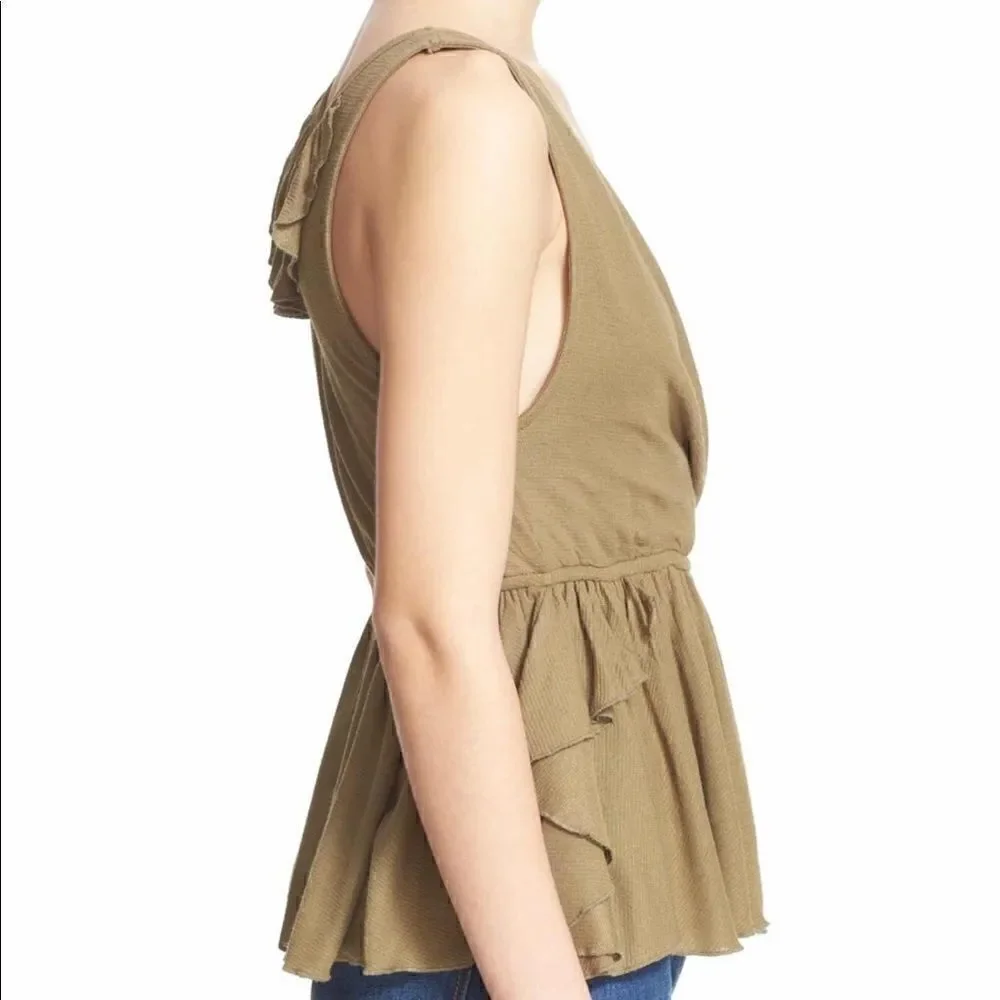 Free People Float Away Tank Green NWT